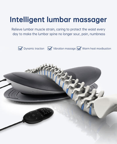 Waist Massager Lumbar Traction Inflatable Hot Compress Back Cervical Stretcher Massage Air Pressure Reduce Relief Pain