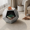 25.98"Modern Pet Furniture Cat Litter Side Table, Sofa Side Table, Planter MDF Multifunctional Furniture, Cement Gray