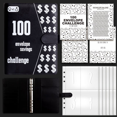 100 Envelope Challenge Binder Couples 100 Day Challenge Savings Savings Notebook