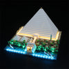 Compatible with LEGO 21058 Giza Pyramid building blocks, LED lighting fixtures, and building supporting lighting