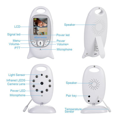 VB601 Baby Monitor 2 inch BeBe Baba Electronic Babysitter Radio Video Nanny Camera Night Vision Temperature Monitoring 8 Lullaby