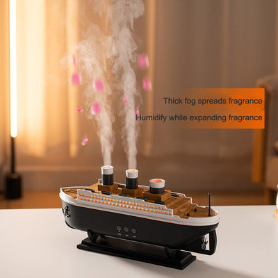 Simulated ship smoke ring aromatherapy machine desktop creative volcano spray jellyfish cruise fragrance humidifier